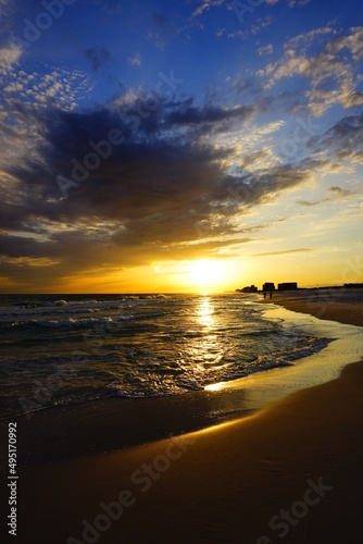 sunset on the beach