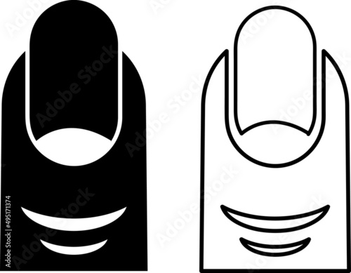 Oval nail icon vector illustration on white background..eps
