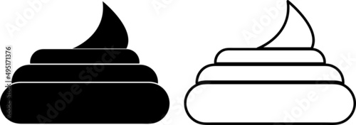 Pile of poo icon vector illustration on white background..eps