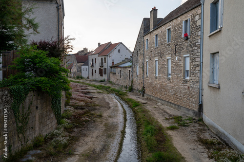 Street view in small old town Nuits-Saint-Georges in Burgundy, France © barmalini