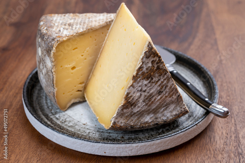 French mountain cheese from Alps, tomme de Savoie