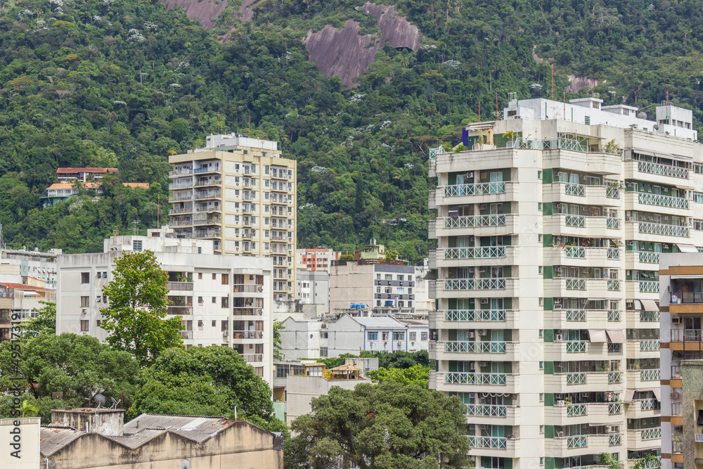 buildings in the humaita neighborhood in Rio de Janeiro.