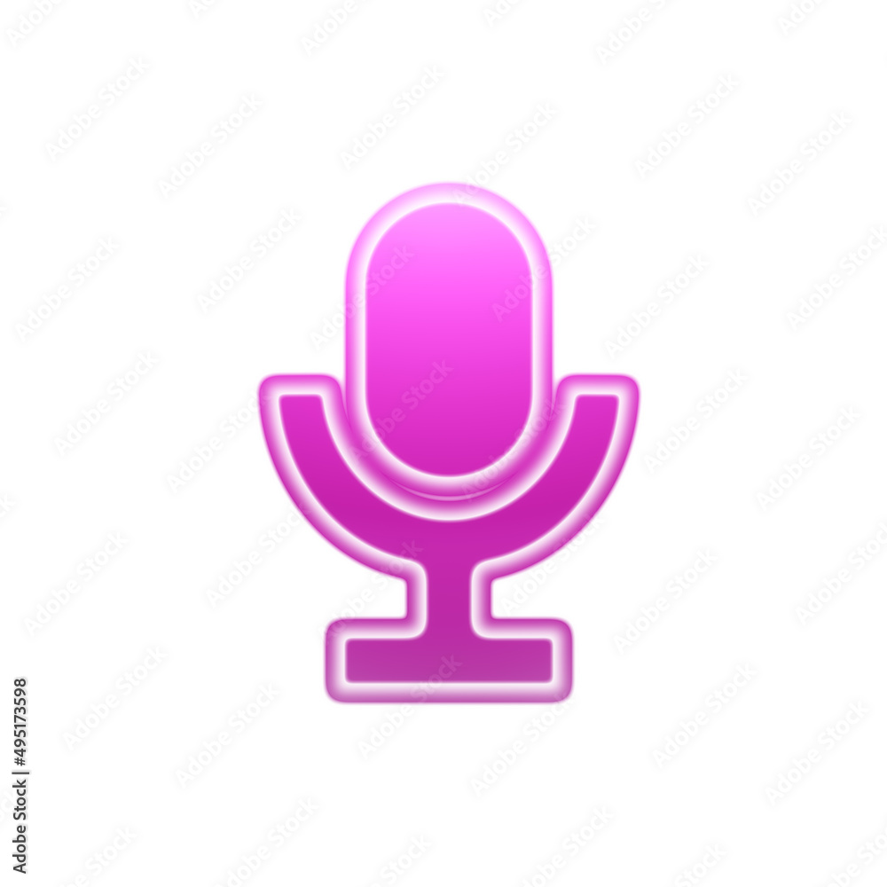 Red microphone icon isolated in white background. Illustration. Red microphone icon isolated in white background. Illustration.