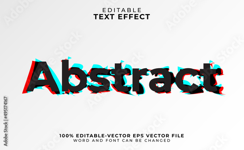 Abstract editable text effect