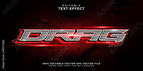 Drag editable text effect
