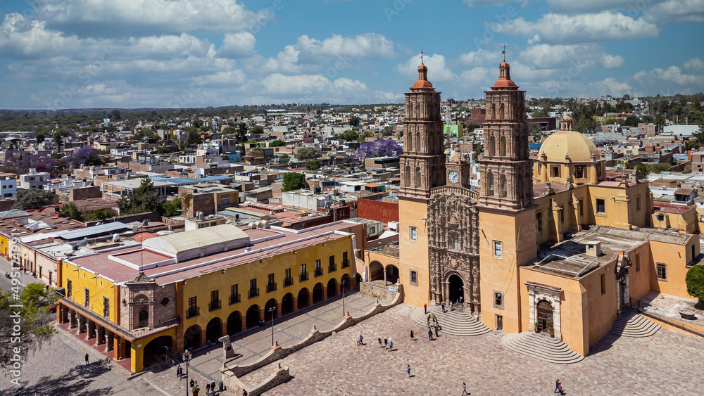 Templo de Dolores Hidalgo, Guanajuato. Vista aerea