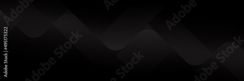 Abstract dark black Geometric banner design background.