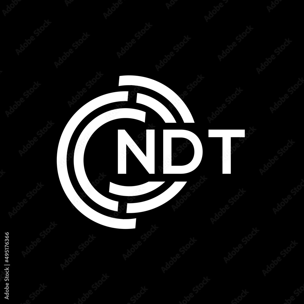 NDT letter logo design on Black background. NDT creative initials letter logo concept. NDT letter design. NDT letter logo design on Black background. NDT creative initials letter logo concept. NDT letter design.