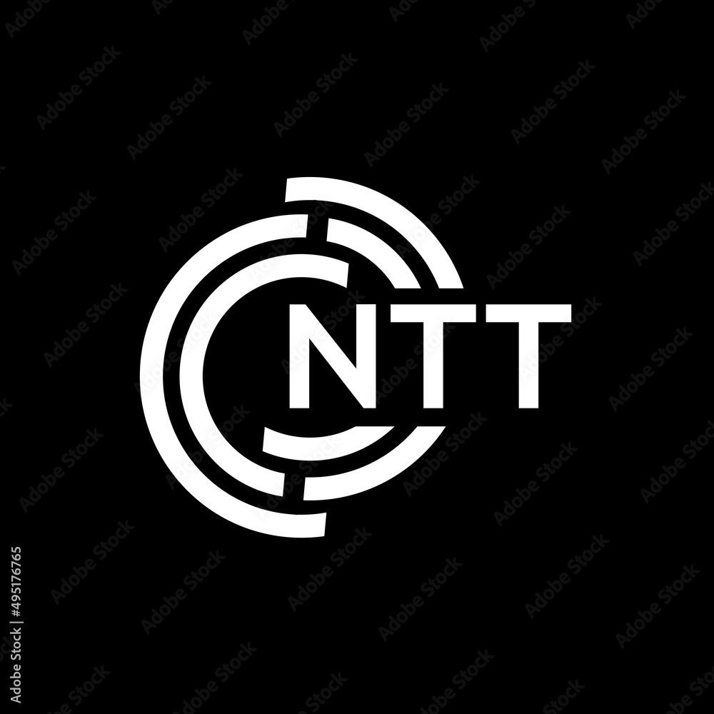 NTT letter logo design on Black background. NTT creative initials letter logo concept. NTT letter design. NTT letter logo design on Black background. NTT creative initials letter logo concept. NTT letter design.