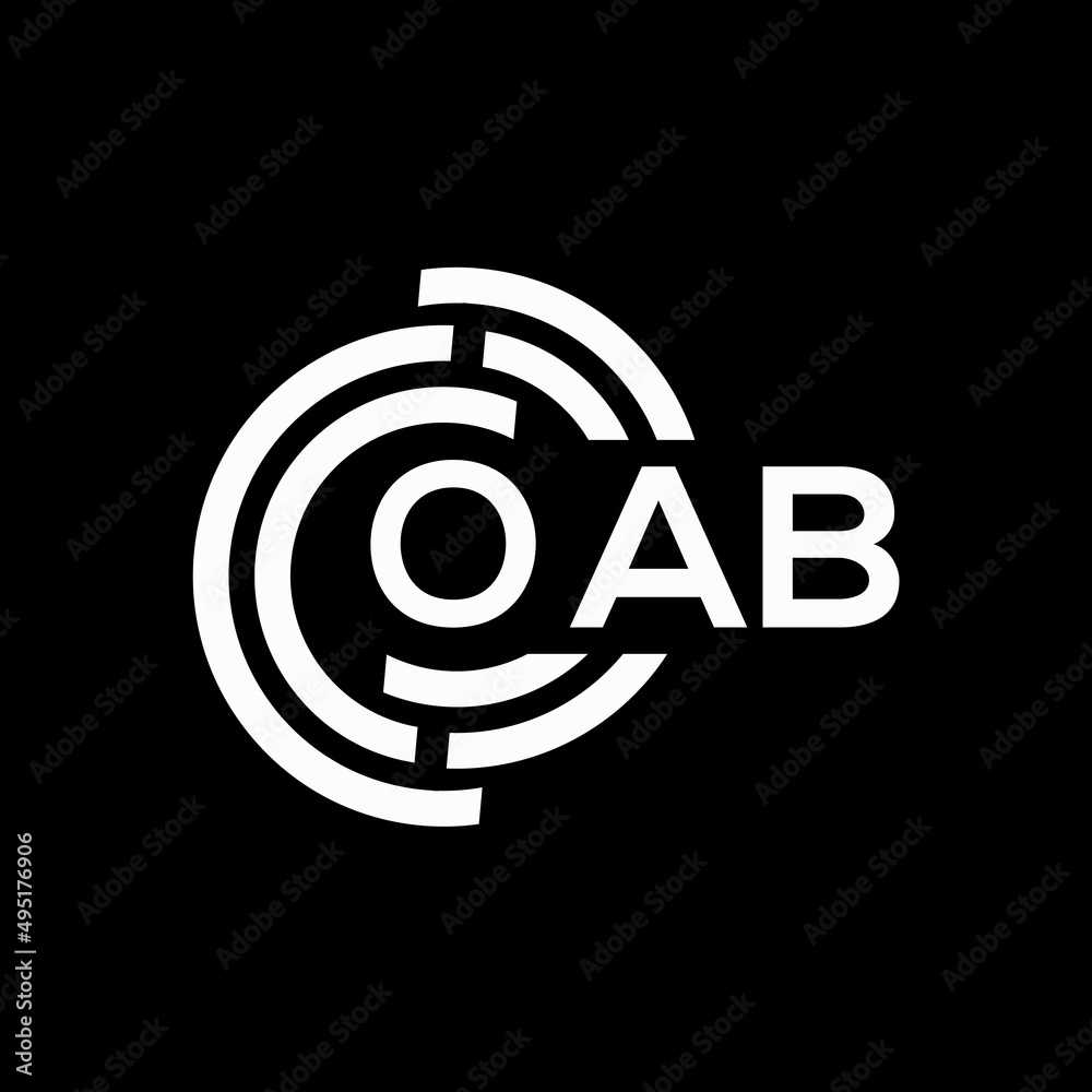 OAB letter logo design on Black background. OAB creative initials letter logo concept. OAB letter design. OAB letter logo design on Black background. OAB creative initials letter logo concept. OAB letter design.