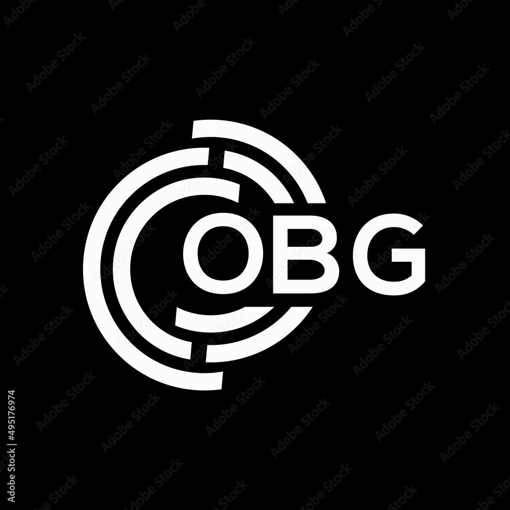 OBG letter logo design on Black background. OBG creative initials letter logo concept. OBG letter design. OBG letter logo design on Black background. OBG creative initials letter logo concept. OBG letter design.