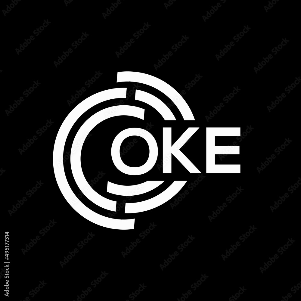 OKE letter logo design. OKE monogram initials letter logo concept. OKE letter design in black background. OKE letter logo design. OKE monogram initials letter logo concept. OKE letter design in black background.