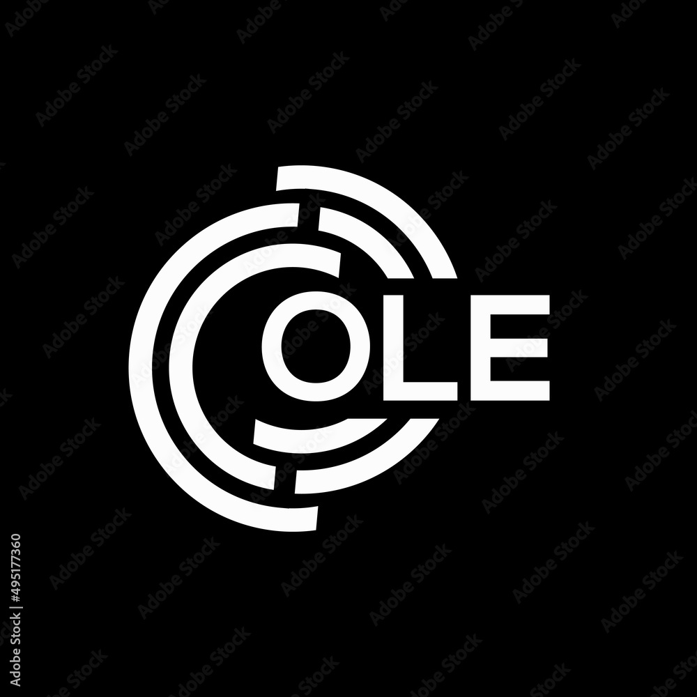 OLE letter logo design on Black background. OLE creative initials letter logo concept. OLE letter design. 
