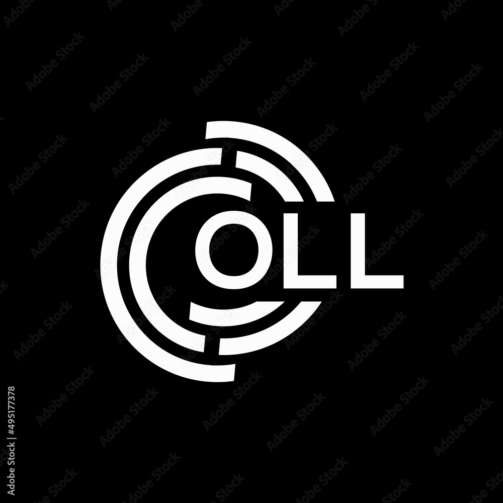 OLL letter logo design on Black background. OLL creative initials letter logo concept. OLL letter design. OLL letter logo design on Black background. OLL creative initials letter logo concept. OLL letter design.