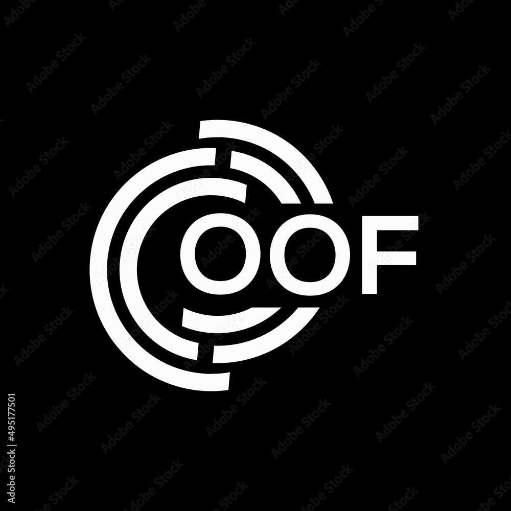 OOF letter logo design on Black background. OOF creative initials letter logo concept. OOF letter design. OOF letter logo design on Black background. OOF creative initials letter logo concept. OOF letter design.