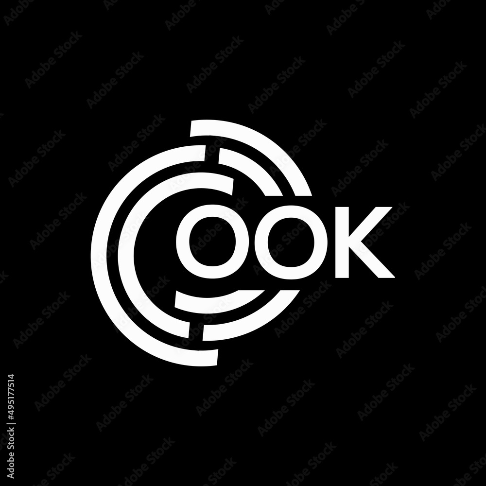 OOK letter logo design on Black background. OOK creative initials letter logo concept. OOK letter design. OOK letter logo design on Black background. OOK creative initials letter logo concept. OOK letter design.