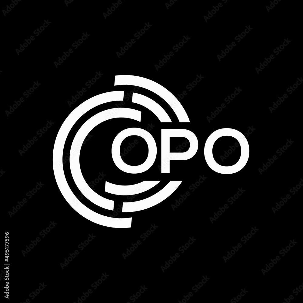 OPO letter logo design on Black background. OPO creative initials letter logo concept. OPO letter design. OPO letter logo design on Black background. OPO creative initials letter logo concept. OPO letter design.