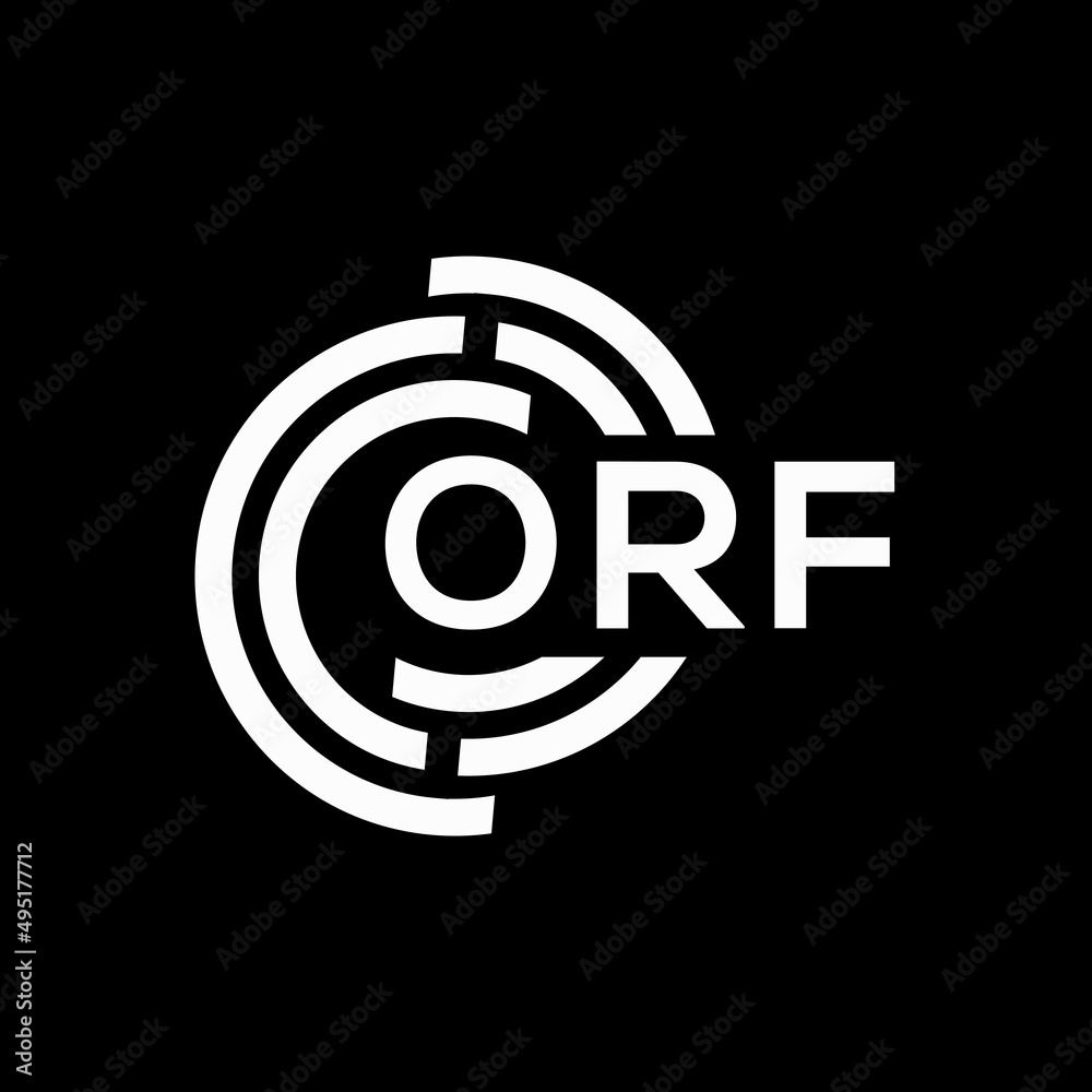 ORF letter logo design on Black background. ORF creative initials letter logo concept. ORF letter design. ORF letter logo design on Black background. ORF creative initials letter logo concept. ORF letter design.