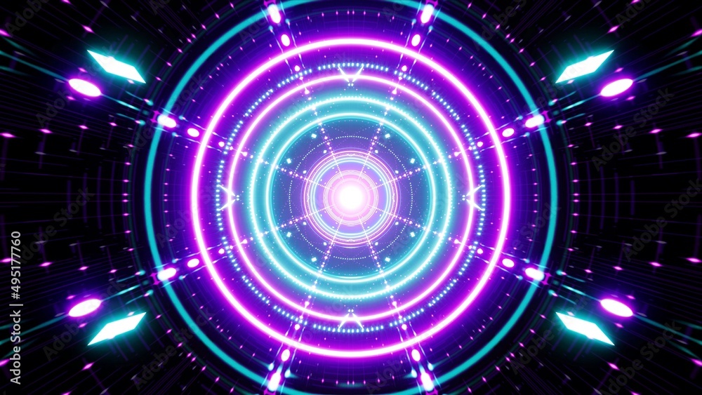 Shining Circular Neon Concert Tunnel VJ Art Shining Circular Neon Concert Tunnel VJ Art