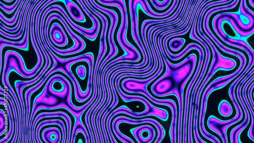 Neon color psychedelic line waves effect