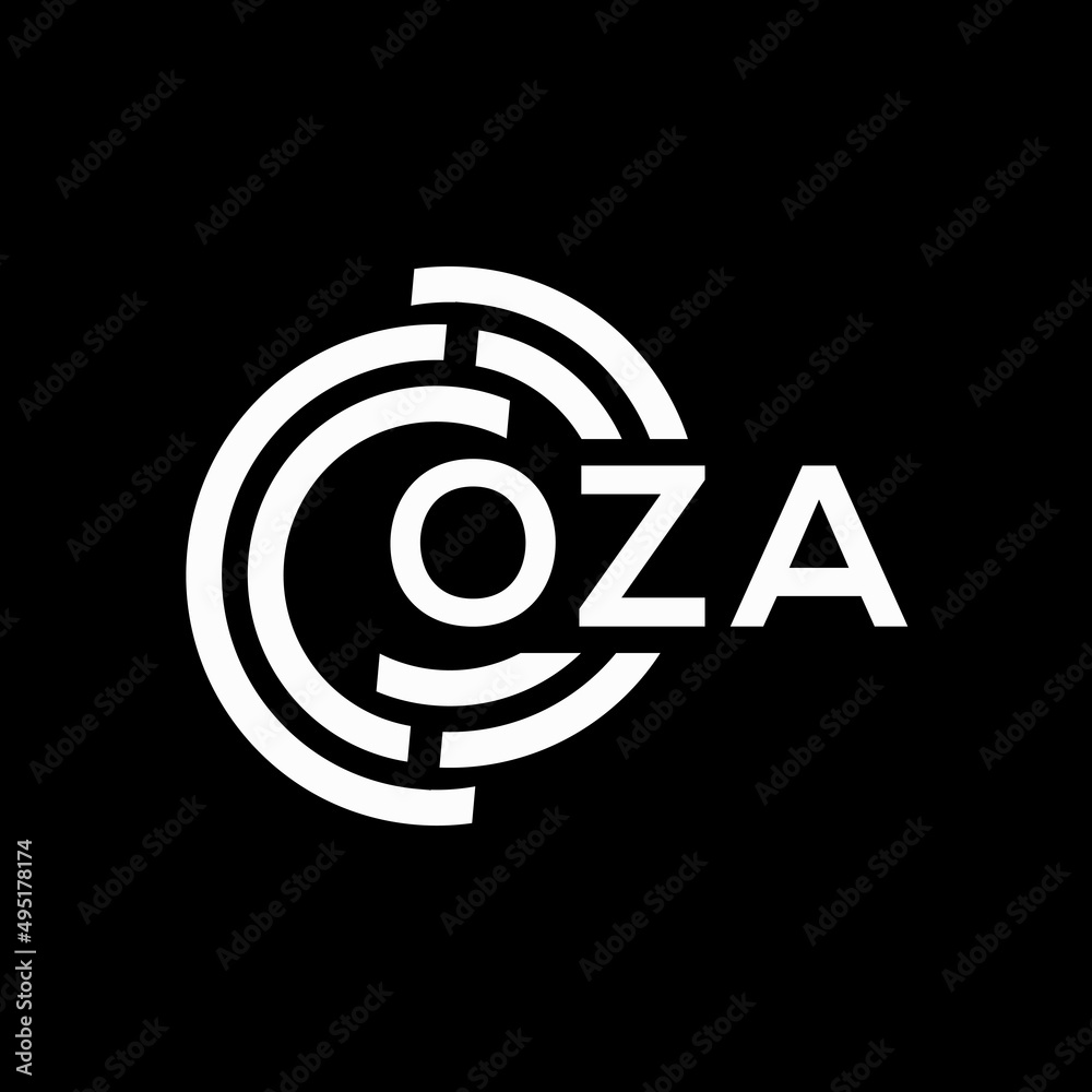 OZA letter logo design. OZA monogram initials letter logo concept. OZA letter design in black background. OZA letter logo design. OZA monogram initials letter logo concept. OZA letter design in black background.