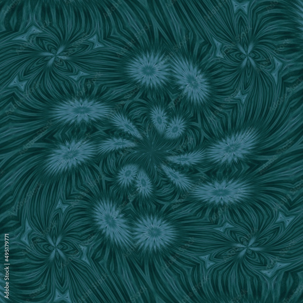 Parrot feather concept design in gradient color floral style. Kaleidoscope and subtle tonal dark patterns. Wavy lines and texture pattern layers combined