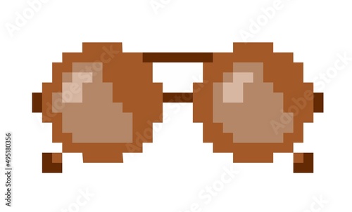 Pixel brown glasses