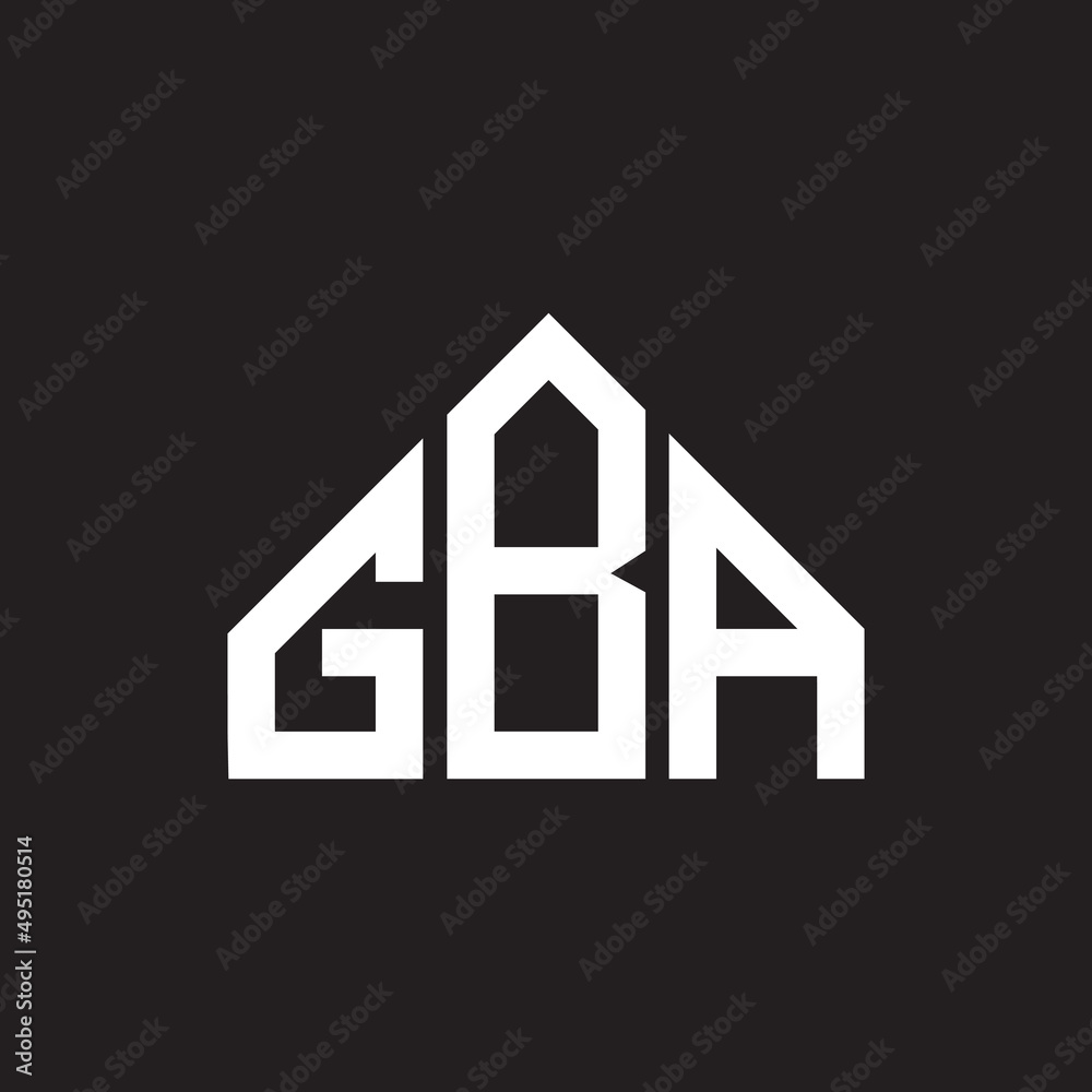 GBA letter logo design on Black background. GBA creative initials letter logo concept. GBA letter design. GBA letter logo design on Black background. GBA creative initials letter logo concept. GBA letter design.
