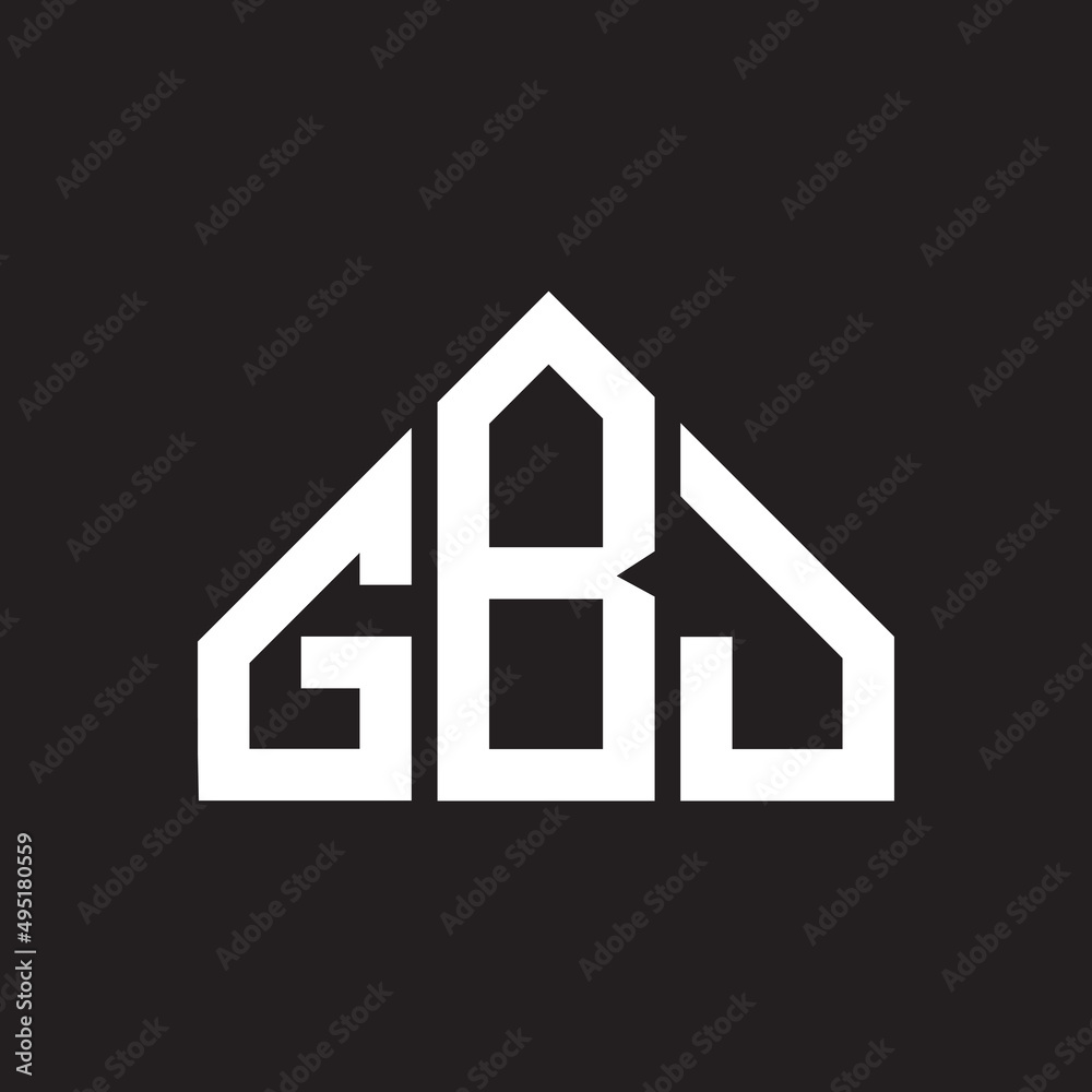 GBJ letter logo design on Black background. GBJ creative initials letter logo concept. GBJ letter design. GBJ letter logo design on Black background. GBJ creative initials letter logo concept. GBJ letter design.