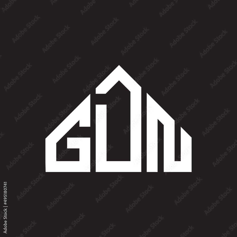 GDN letter logo design on Black background. GDN creative initials letter logo concept. GDN letter design. 