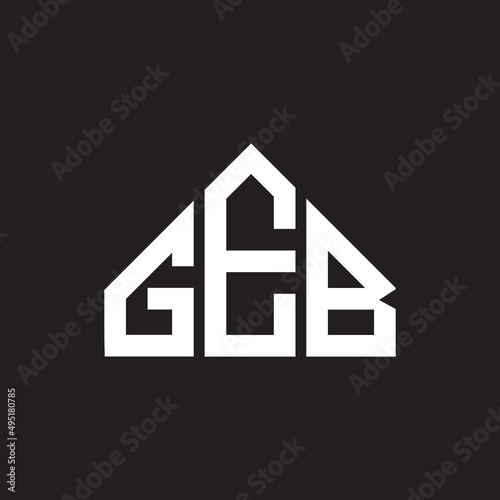 GEB letter logo design on Black background. GEB creative initials letter logo concept. GEB letter design. 