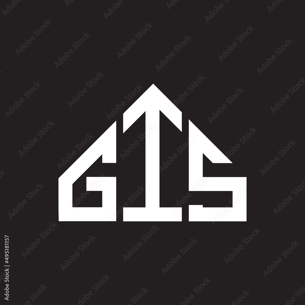 GIS letter logo design on Black background. GIS creative initials letter logo concept. GIS letter design. GIS letter logo design on Black background. GIS creative initials letter logo concept. GIS letter design.