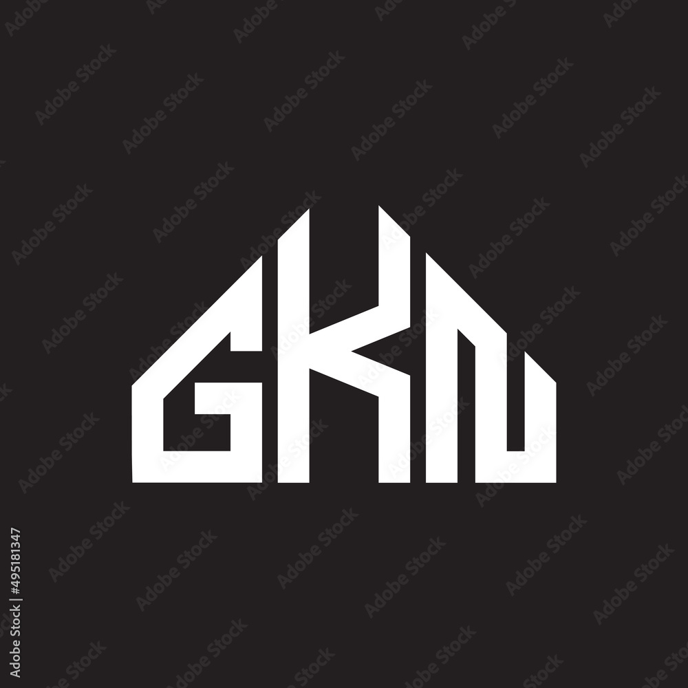 GKN letter logo design on Black background. GKN creative initials letter logo concept. GKN letter design. 