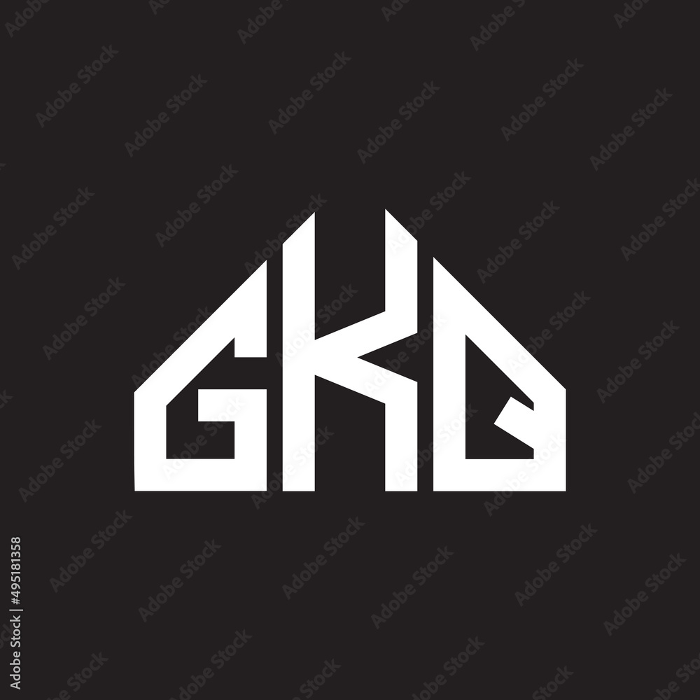 GKQ letter logo design on Black background. GKQ creative initials letter logo concept. GKQ letter design. GKQ letter logo design on Black background. GKQ creative initials letter logo concept. GKQ letter design.