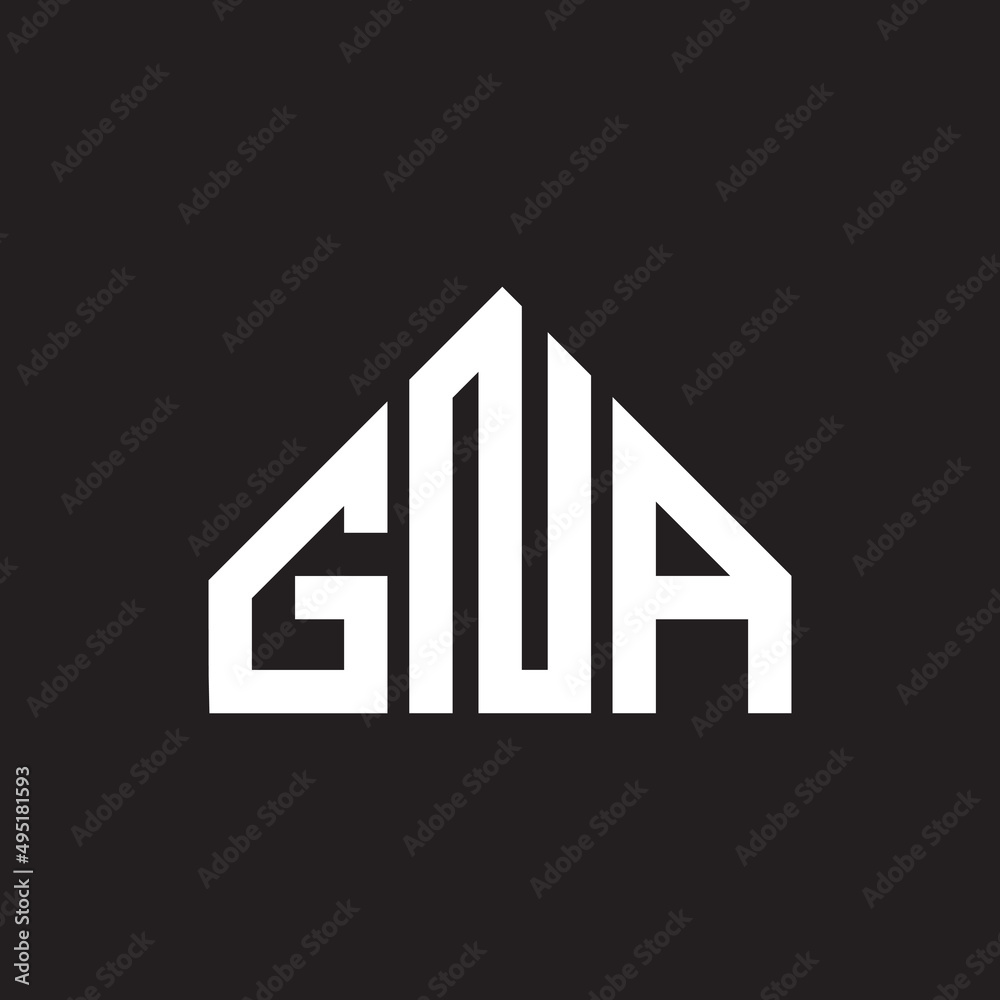GNA letter logo design on Black background. GNA creative initials letter logo concept. GNA letter design. GNA letter logo design on Black background. GNA creative initials letter logo concept. GNA letter design.
