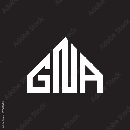 GNA letter logo design on Black background. GNA creative initials letter logo concept. GNA letter design. 