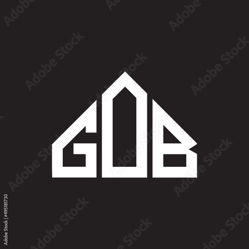GOB letter logo design on Black background. GOB creative initials letter logo concept. GOB letter design. 