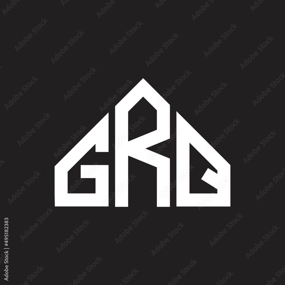 GRQ letter logo design on Black background. GRQ creative initials letter logo concept. GRQ letter design. 
