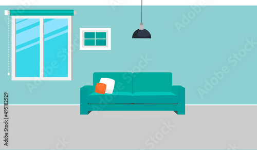 Living Room With Sofa 