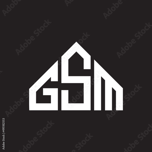 GSM letter logo design on Black background. GSM creative initials letter logo concept. GSM letter design. 
