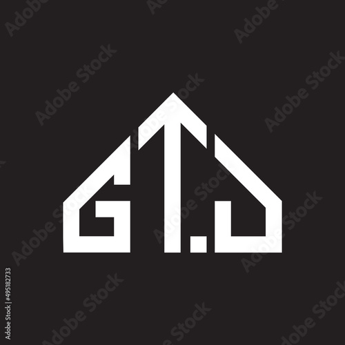 GTJ letter logo design on Black background. GTJ creative initials letter logo concept. GTJ letter design. 