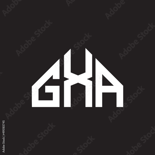HXA letter logo design on Black background. HXA creative initials letter logo concept. HXA letter design. 