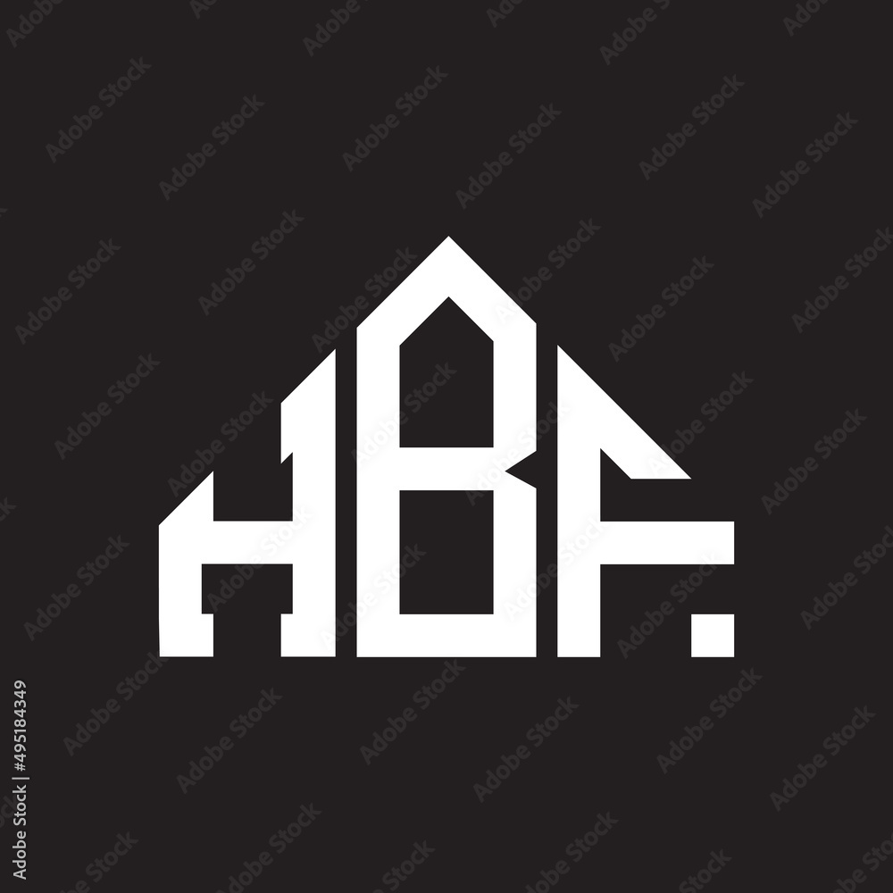 HBF letter logo design on Black background. HBF creative initials letter logo concept. HBF letter design. 
