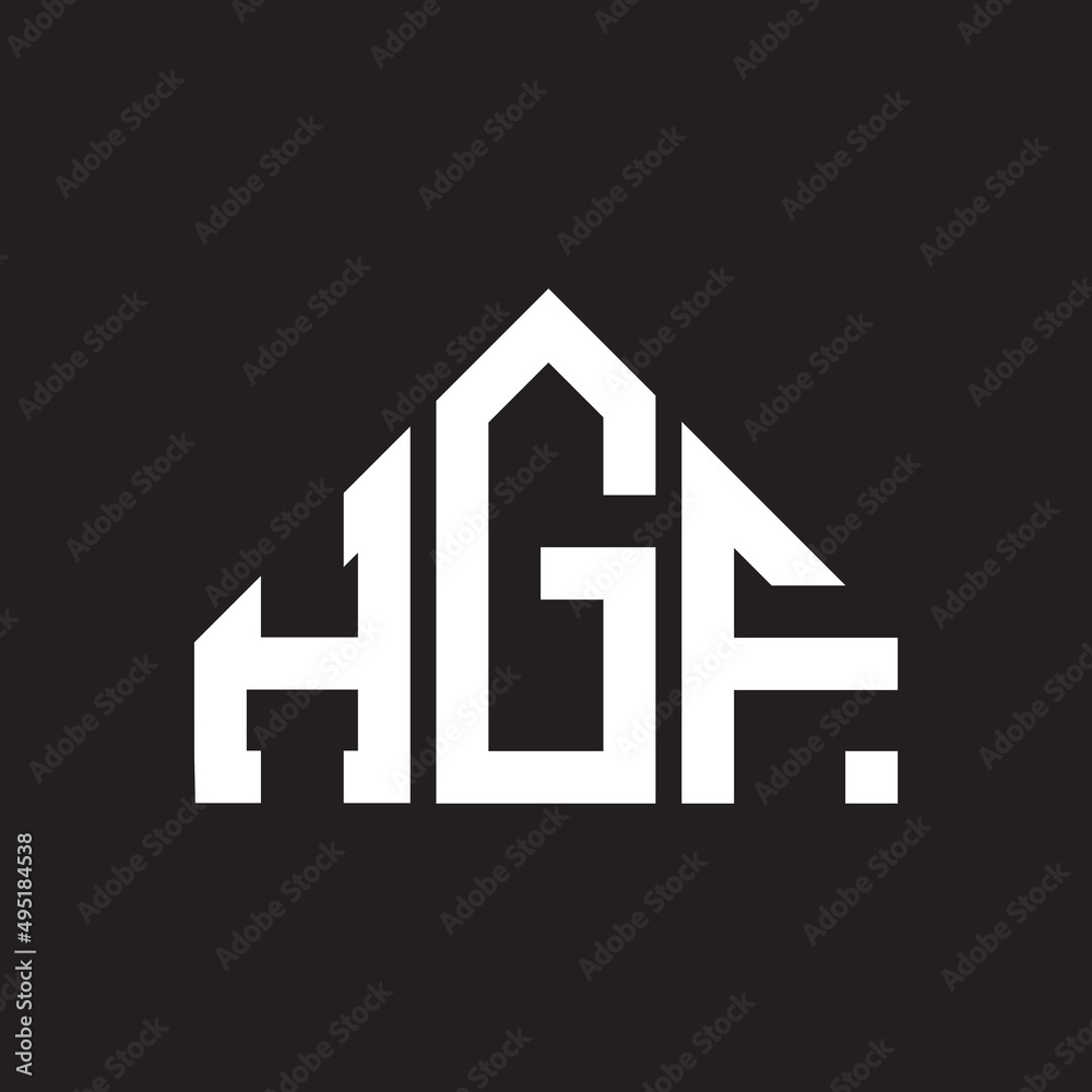 HGF letter logo design on Black background. HGF creative initials letter logo concept. HGF letter design. HGF letter logo design on Black background. HGF creative initials letter logo concept. HGF letter design.