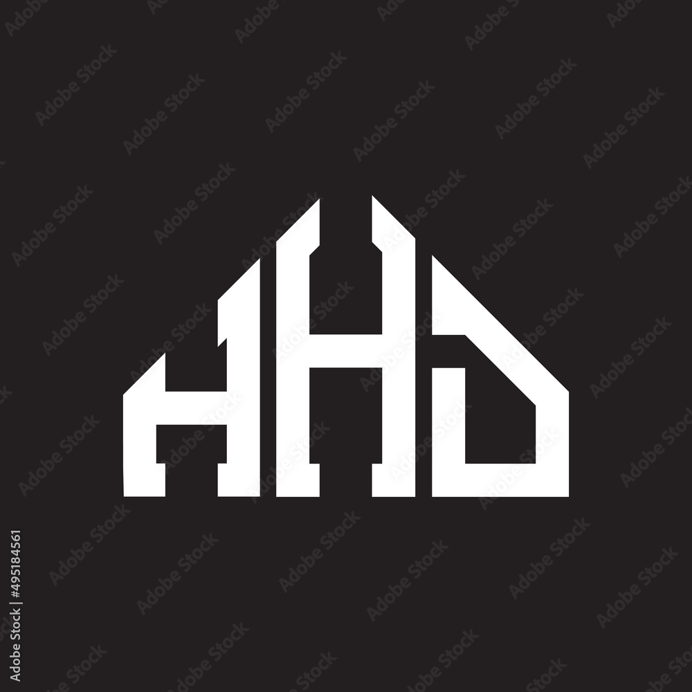 HHD letter logo design on Black background. HHD creative initials letter logo concept. HHD letter design. 