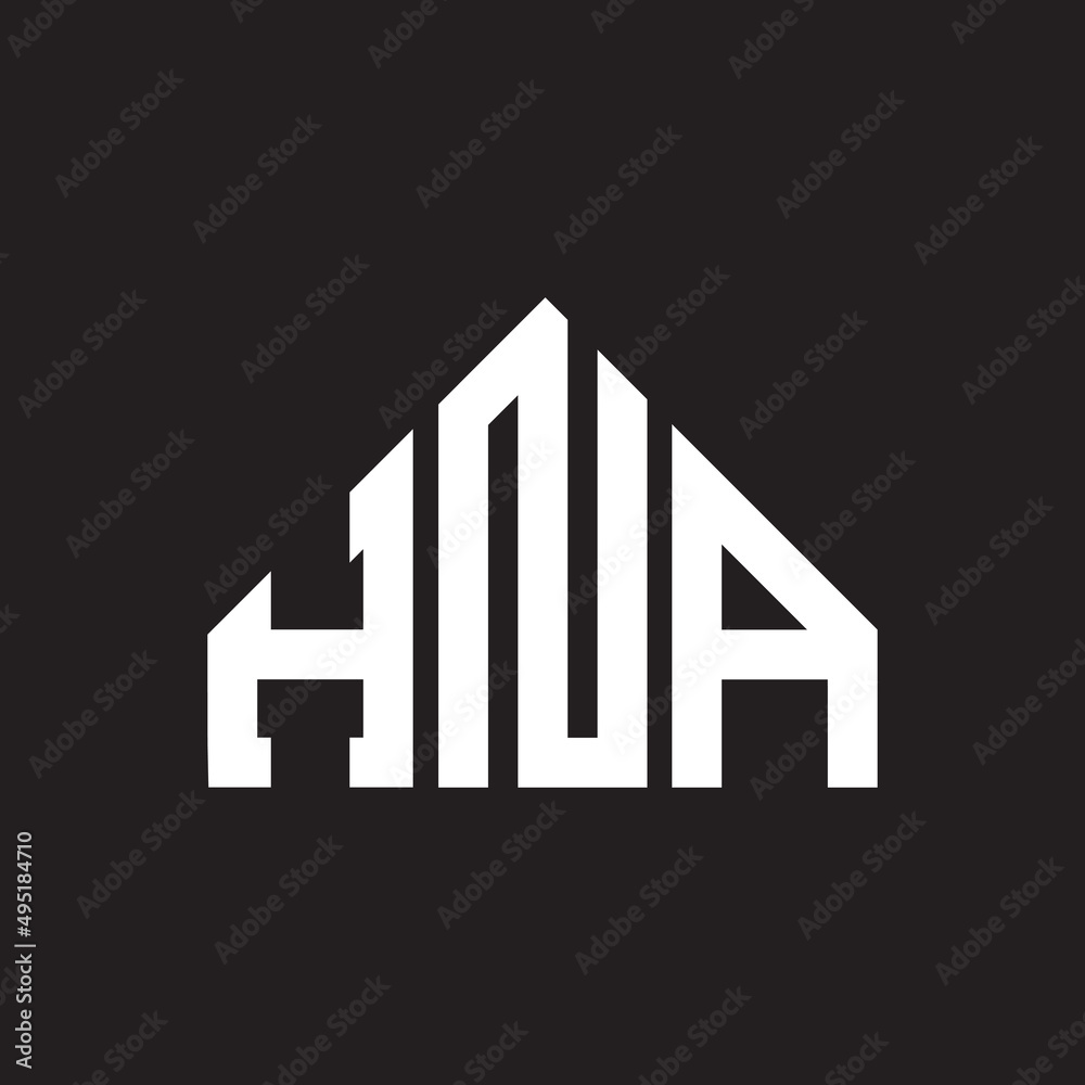 HNA letter logo design on Black background. HNA creative initials letter logo concept. HNA letter design. HNA letter logo design on Black background. HNA creative initials letter logo concept. HNA letter design.