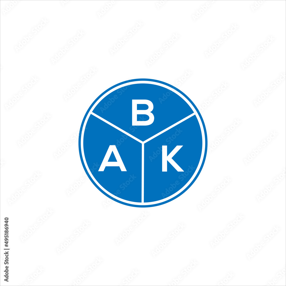 BAK letter logo design on White background. BAK creative initials letter logo concept. BAK letter design. BAK letter logo design on White background. BAK creative initials letter logo concept. BAK letter design.