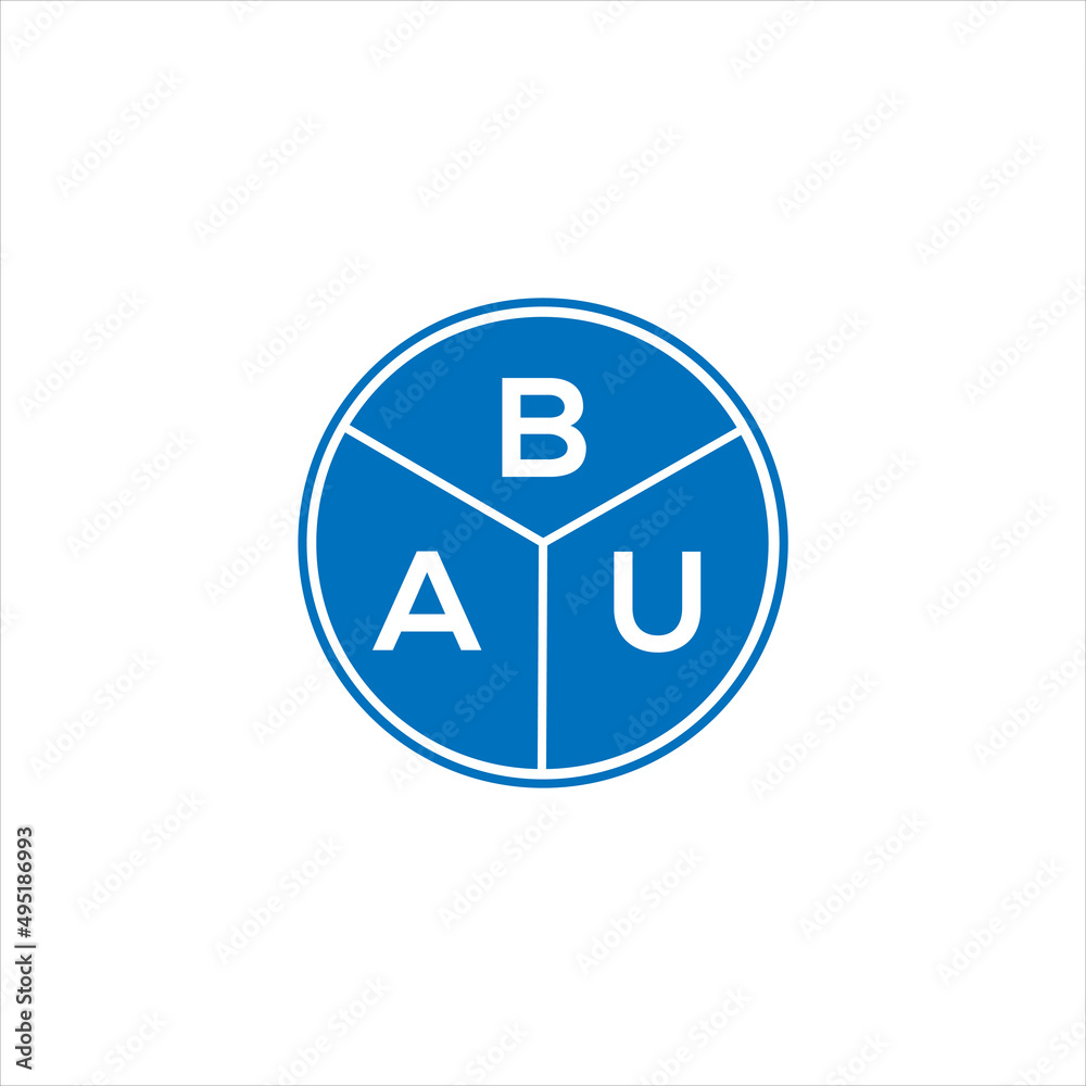 BAU letter logo design on White background. BAU creative initials letter logo concept. BAU letter design. BAU letter logo design on White background. BAU creative initials letter logo concept. BAU letter design.