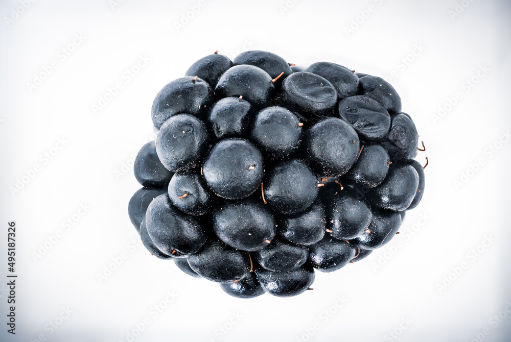 Macro blackberry with imperfections Macro blackberry with imperfections