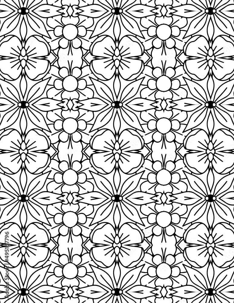 Geometric KDP Pattern Coloring pages